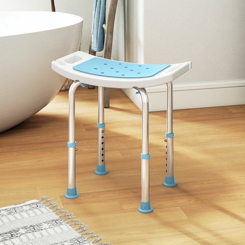 Shower Stool, Light Blue