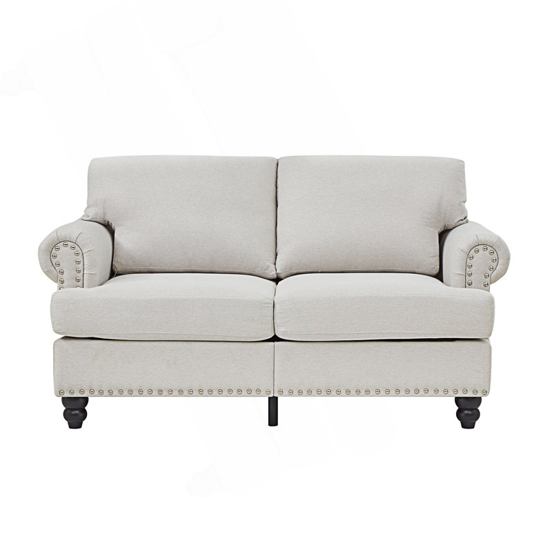 Causeuse moderne et classique, canapé rembourré, Beige