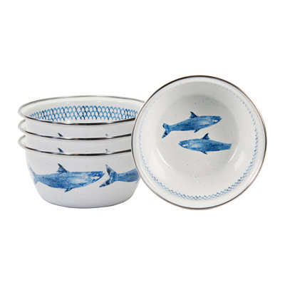 Fish Camp Enamelware Cereal Bowl