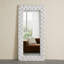 Miroir sur pied blanc Casmer capitonné en cristal de 70 po H-271118621