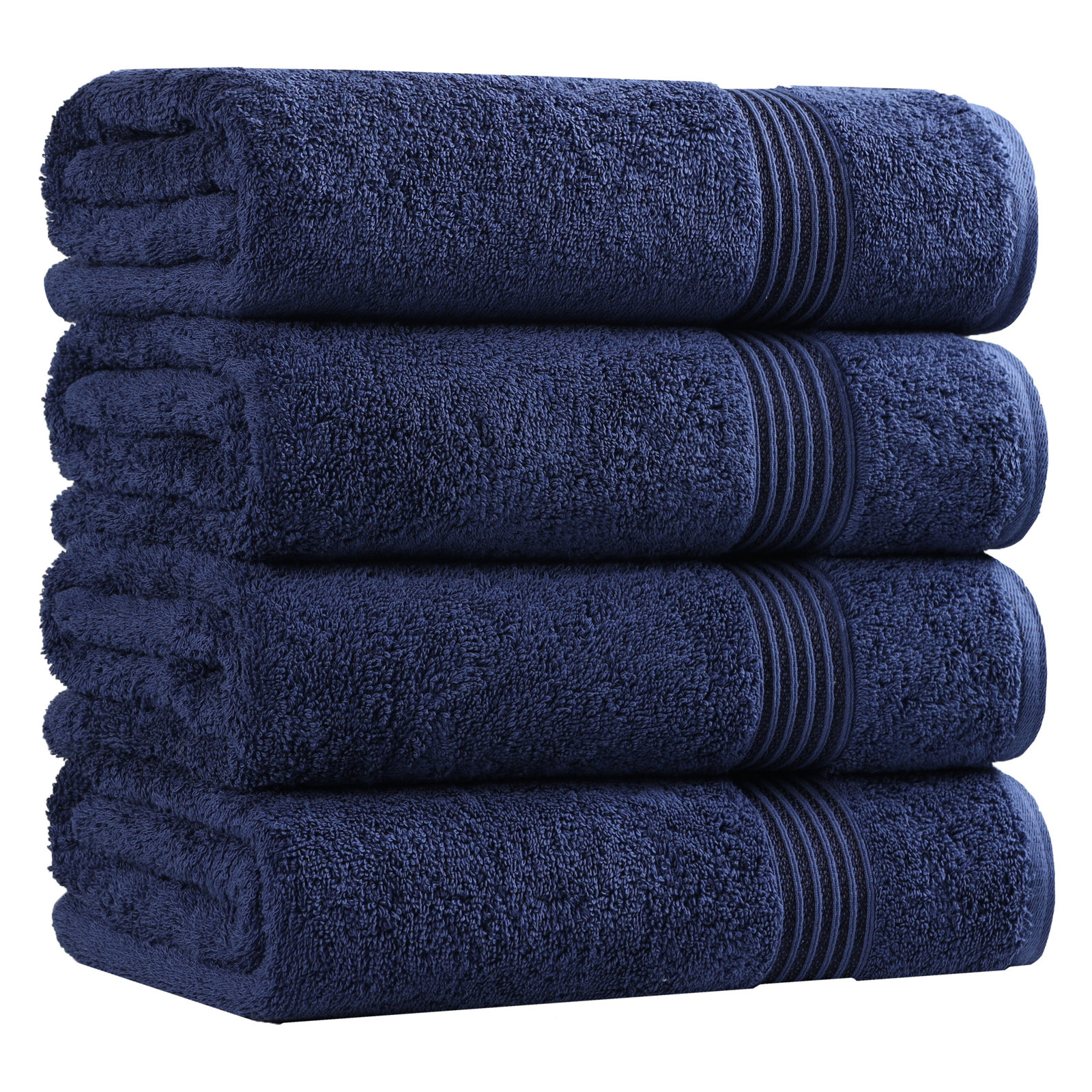 Oleg Egyptian Cotton Bath Towel, Navy Blue
