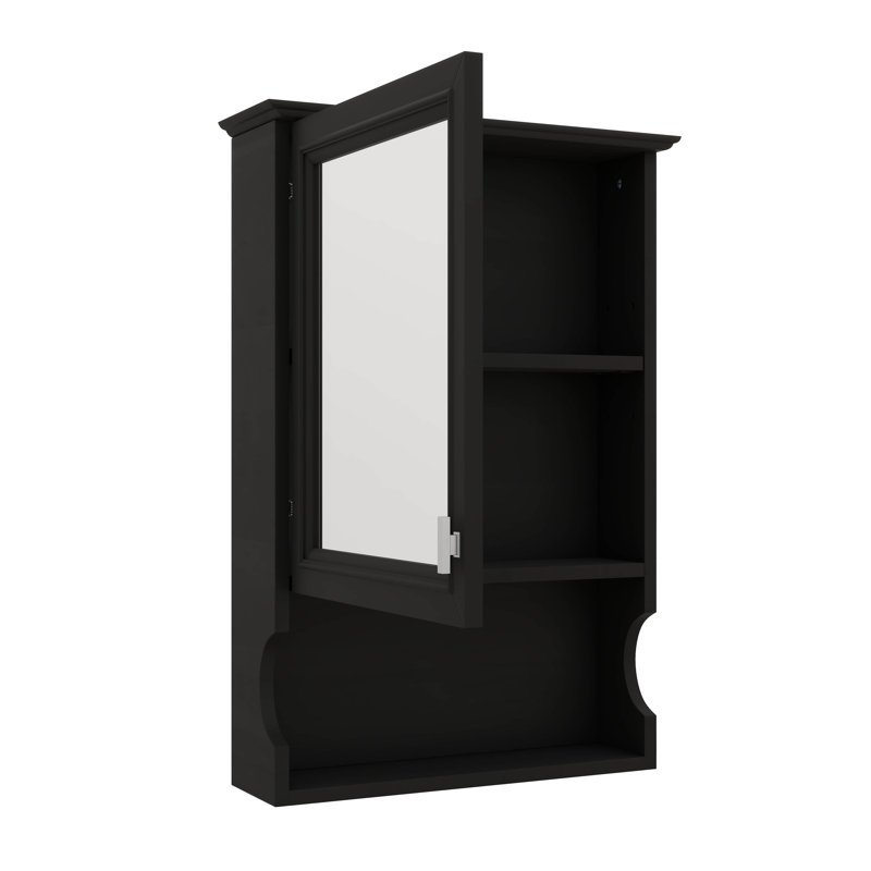 Rangement mural de salle de bain de 20 pouces avec miroir, armoire compacte avec porte, armoire à pharmacie à miroir mince pour espaces restreints