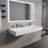 47'' Rectangular Stone Resin Bathroom Sink Wall-Mounted Vessel Sink