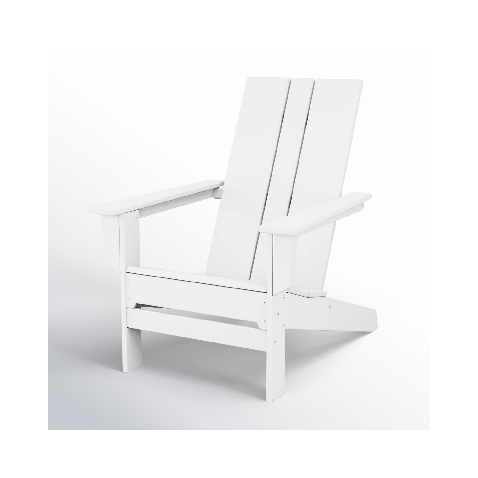 POLYWOOD x AllModern Plastic Adirondack Chair, White