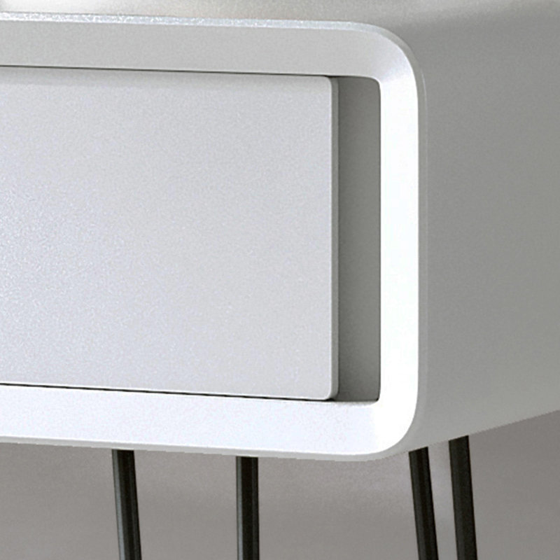 Piper 2 Drawers Dressing Table, Black/White