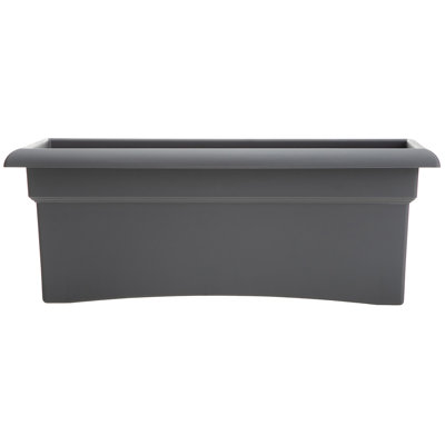 Veranda Traditional Plastic Rectangle Indoor/Outdoor Deck Box Planter