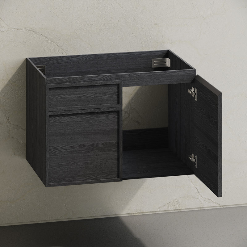 Armoire de salle de bain murale sans comptoir 30 po St. Tropez, Noir