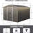 Gray 8X10ft Metal Storage Shed - Robust Galvanized Steel, Protected, With Padlock And Hook Shelf Anchor Gloves Sliding Door Outdoor Steel Construction, Enduring, Easy Installation Lock-122098267