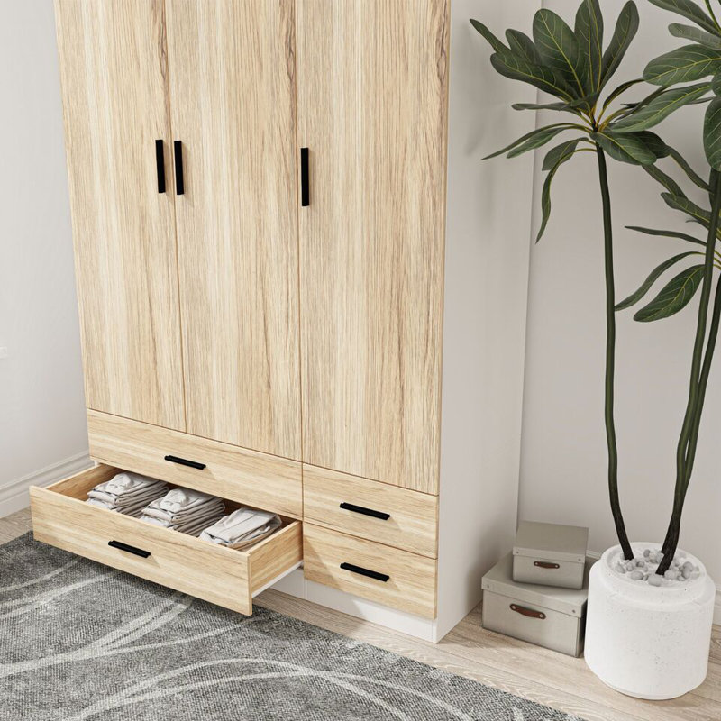 Retonia Manufactured Wood Wardrobe, White/Oak