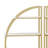 Round Bookcase, Home Office 4 Tier Bookshelf Open Freestanding Storage Shelf, MDF Board & Metal Frame