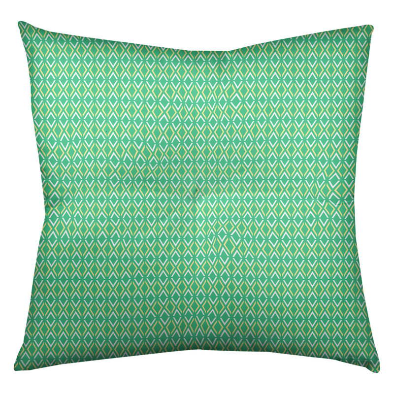 Coussin de sol Katelyn Elizabeth, 26 po x 26 po, Vert/jaune