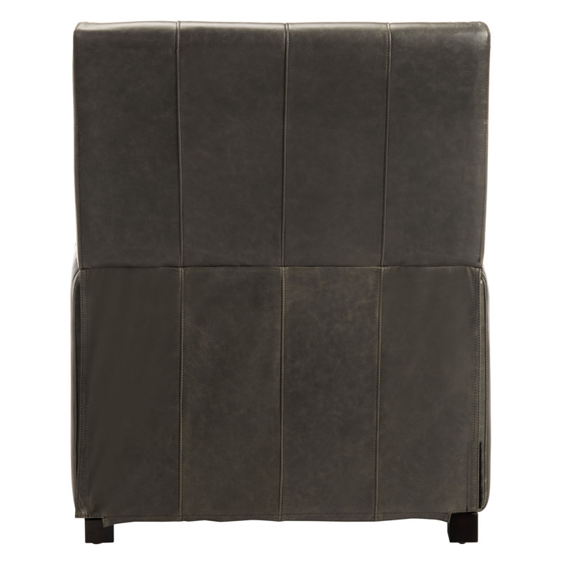 Couture Leather Recliner, Trends Aged Black Genuine Leather