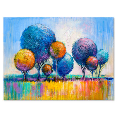 Autumn Fantasy Trees IV - Peinture sur toile