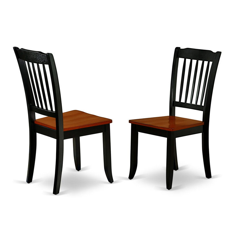 7 Piece Dining Set Consist of an Oval Dining Room Table with Butterfly Leaf and 6 Wood Seat Chairs, Black & Cherry, Black, 7