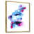 Toile avec cadre flottant or
