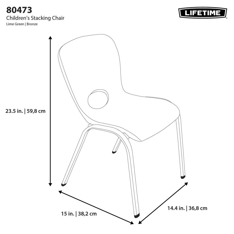 Lifetime Children Stacking Chair, Green