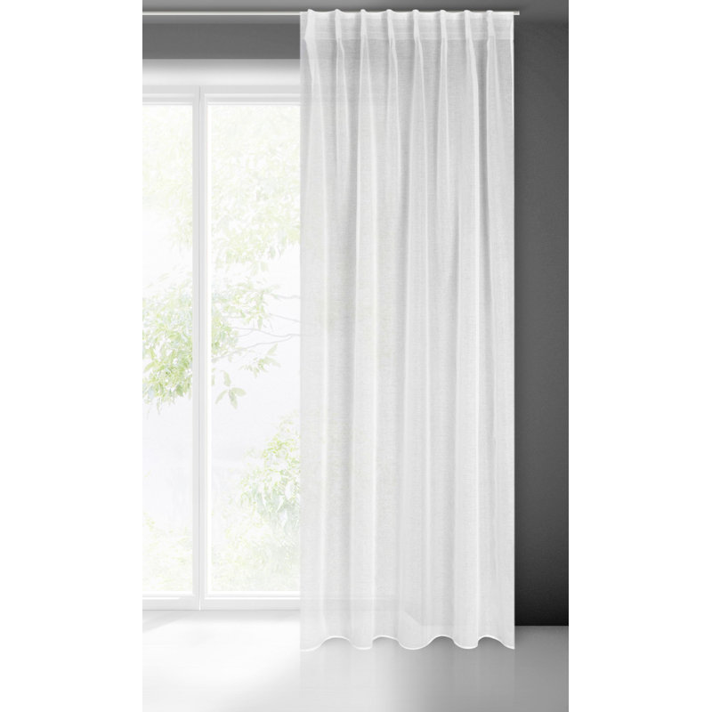 Kasonya Slot Top Sheer Curtain, 300cm H x 140cm W