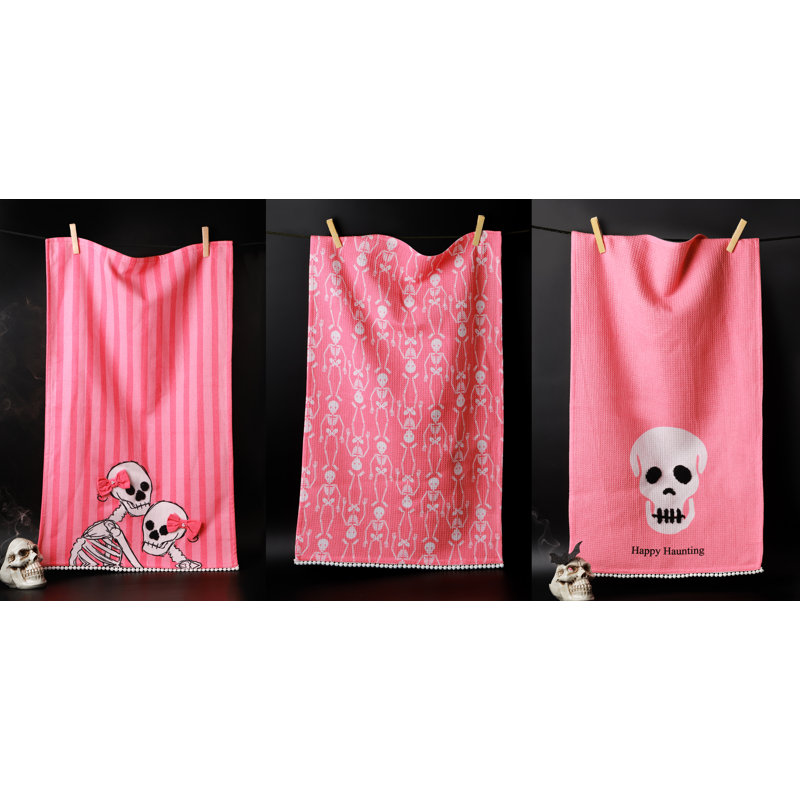Ensemble de 3 torchons de cuisine The Pink & Spooky Artisan