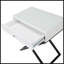 Table de chevet blanche avec plateau en verre-308497747
