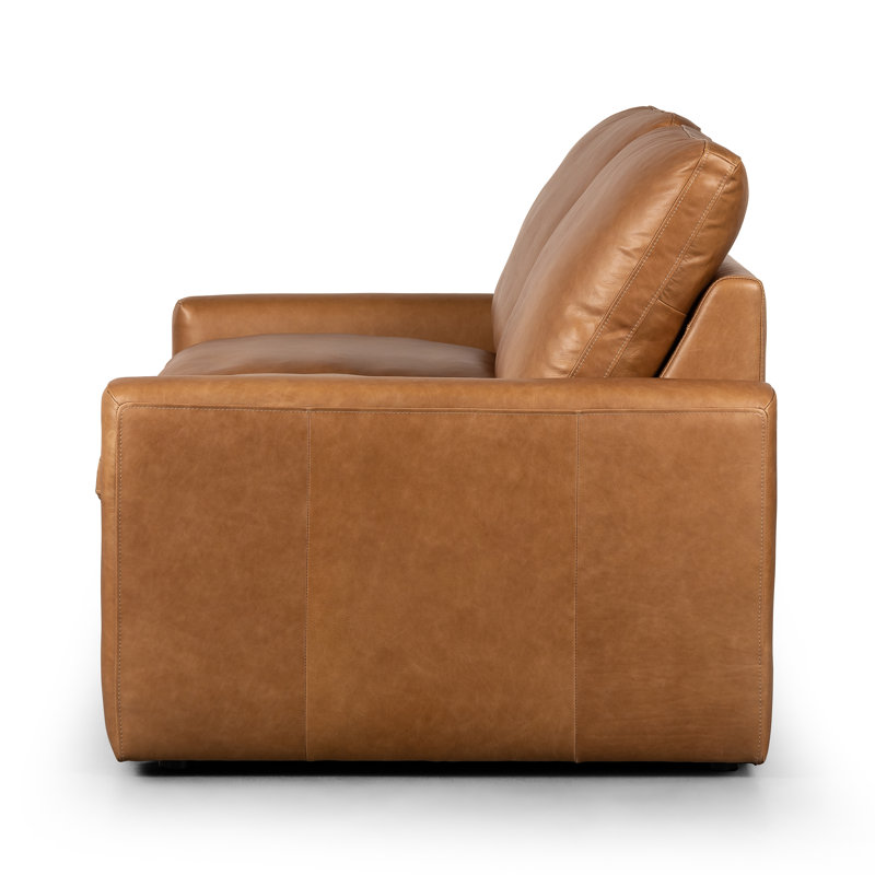 Tillery 78" Upholstered Power Reclining Loveseat, Sonoma Butterscotch Genuine Leather