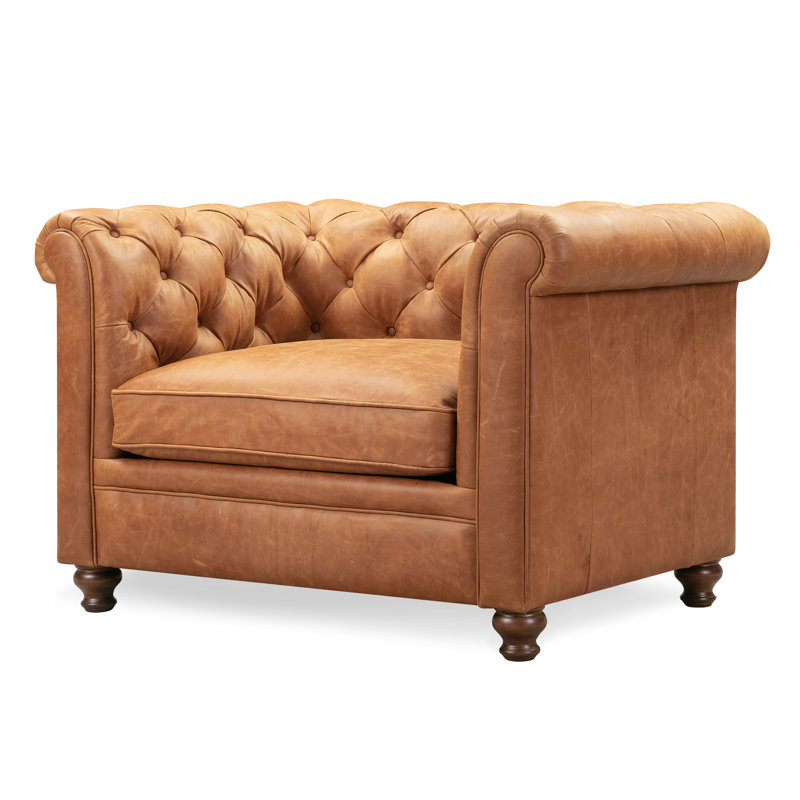 Lyon Full-Grain Genuine Italian Leather Lounge Chair