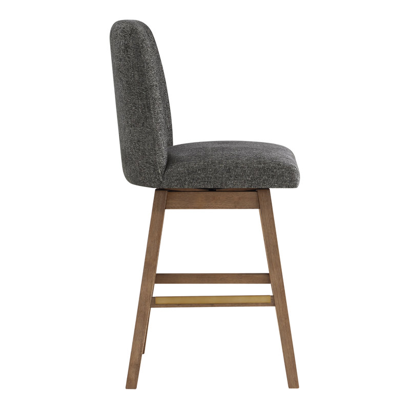 Tabouret pivotant Kamyla, Gris anthracite, Tabouret de bar (siège d’une hauteur de 30 po)