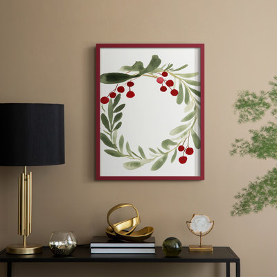 «Christmas Holiday Art» CECXLV, reproduction d'art encadrée - bois massif