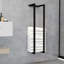 Organisateur de salle de bain rectangulaire autoportant en fer noir 37,4 po de hauteur-122805744-122805746