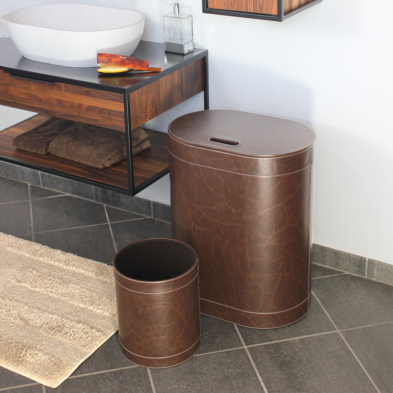 Vintage 1.3 Gallons Waste Bin, Brown
