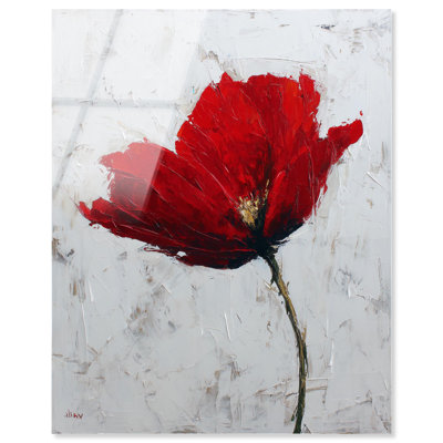 «Red Rose Farmhouse», reproduction d'art sur toile par Art Remedy