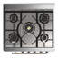 Majestic III Series 30 Inch Dual Fuel Range with 5 Sealed Burners in White (Liquid Propane, Burnished Trim)-178424740-178424741-178424755