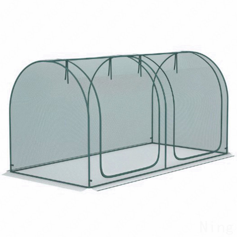 Easy to use Plant Protection Tent,Crop Cage with Two Zippered Doors,Storage Bag and Ground Stakes, Dark Green