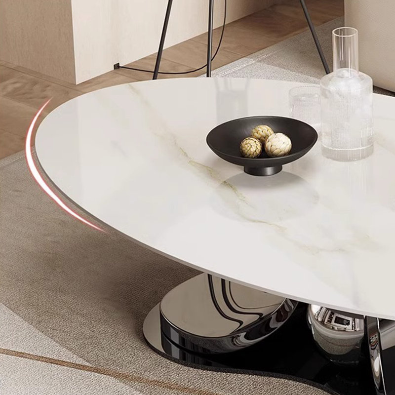 Ensemble de tables basses de luxe de style italien, H 15 po x L 55,1 po x l 27,6 po, Noir