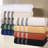 Ilseruth Zero Twist Cotton Ribbed Modern Geometric Border Soft 6 Piece Bathroom Towel Set-1221382213