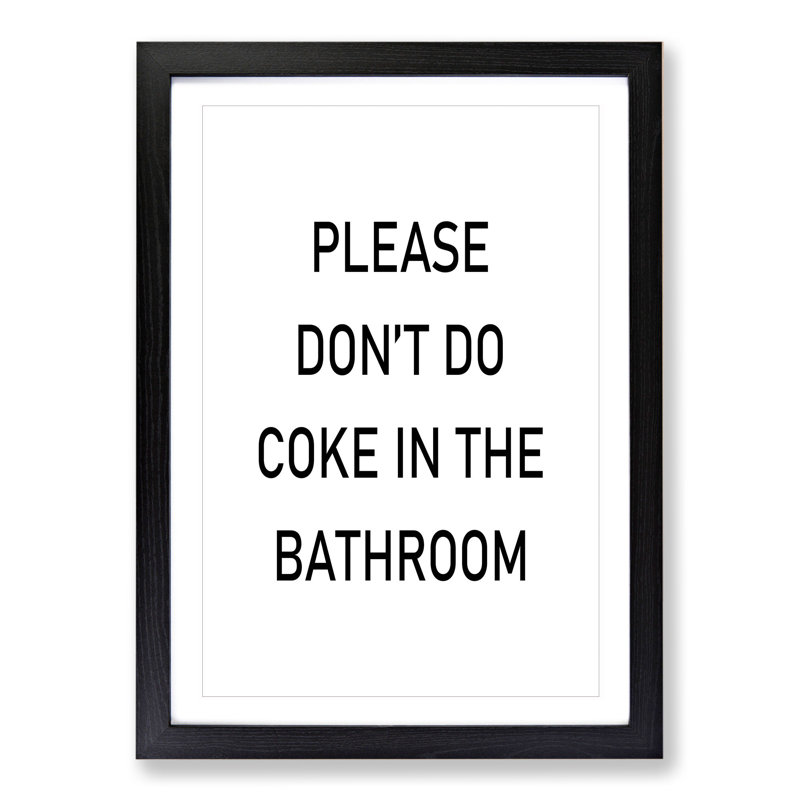Coke - Picture Frame Typography, 65cm H x 48cm W x 2cm D, Black