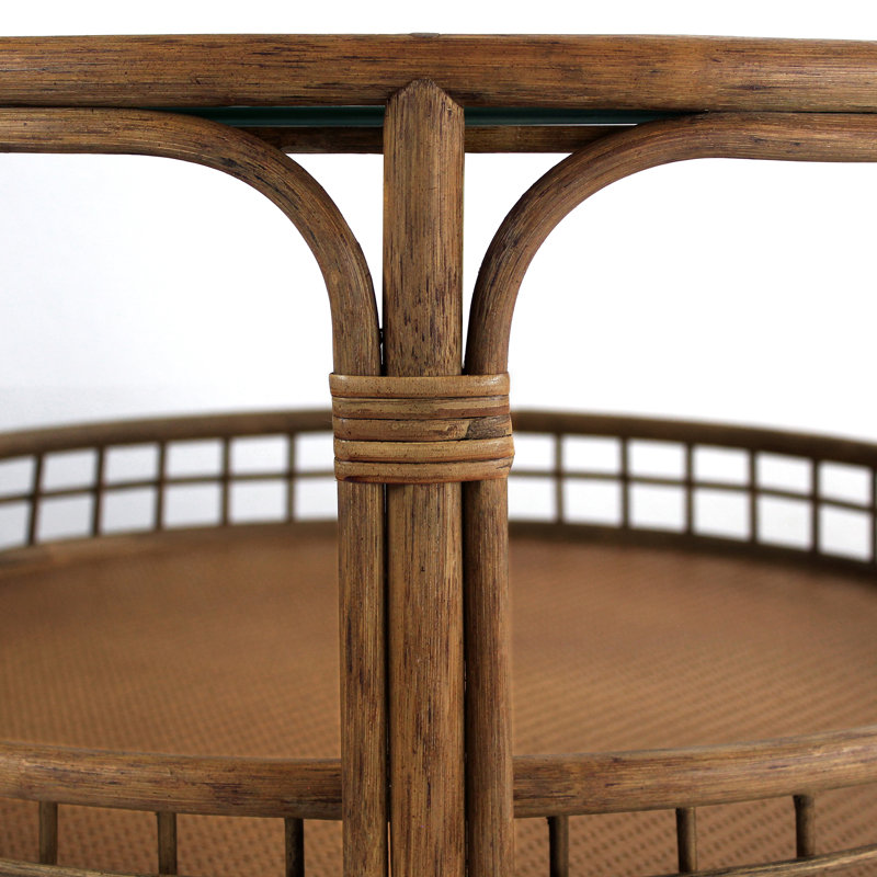 Warmley Glass Top Coffee Table, Walnut