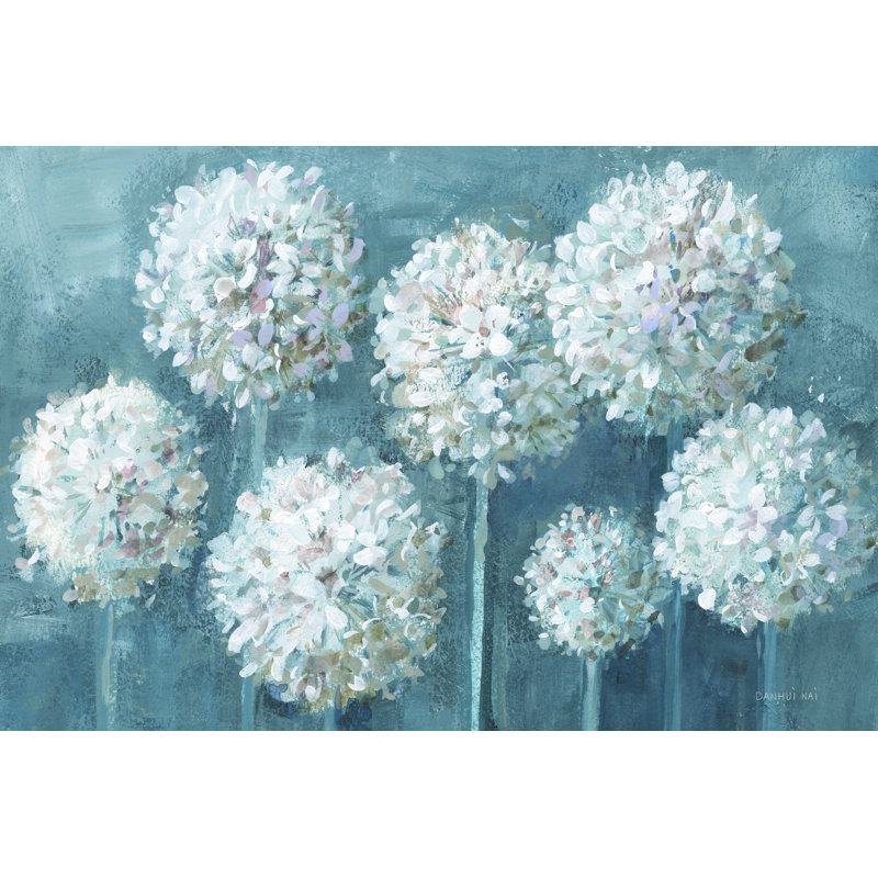 Simple Agapanthus by Danhui Nai - Wrapped Canvas Painting, 32" H x 48" W x 1.25" D