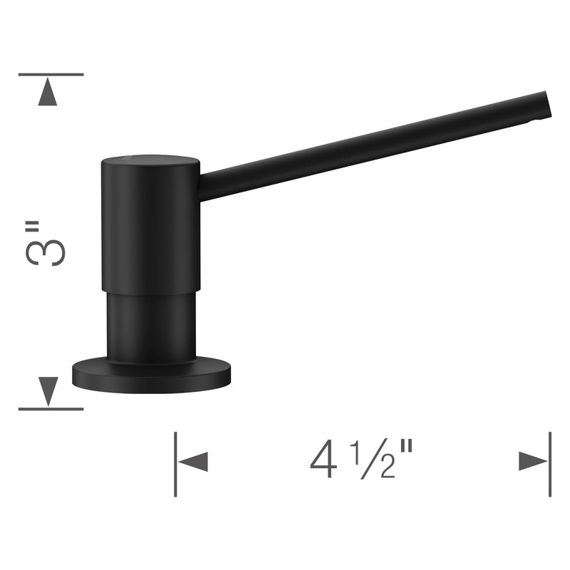 Torre Soap Dispenser, Coal Black