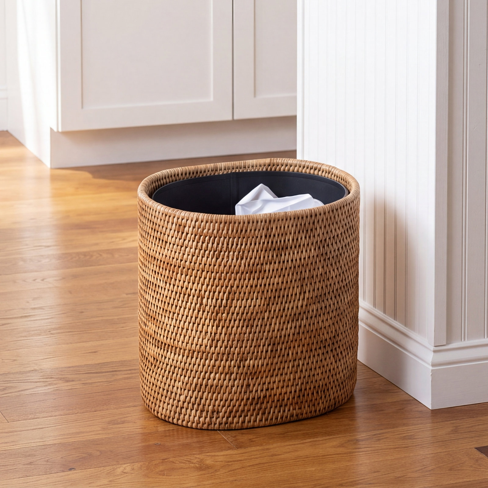 Rael 4gal Waste Bin, Honey Brown