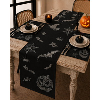 Dowell Happy Halloween Table Runner