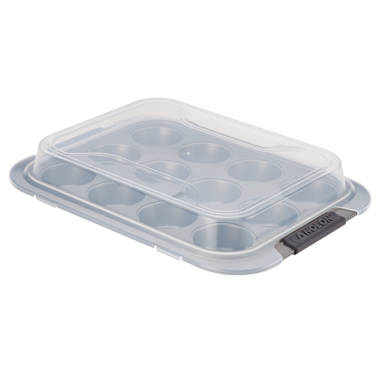 Farberware GoldenBake Bakeware Nonstick Rectangular Cake Pan with Lid, 9-Inch x 13-Inch, Gray