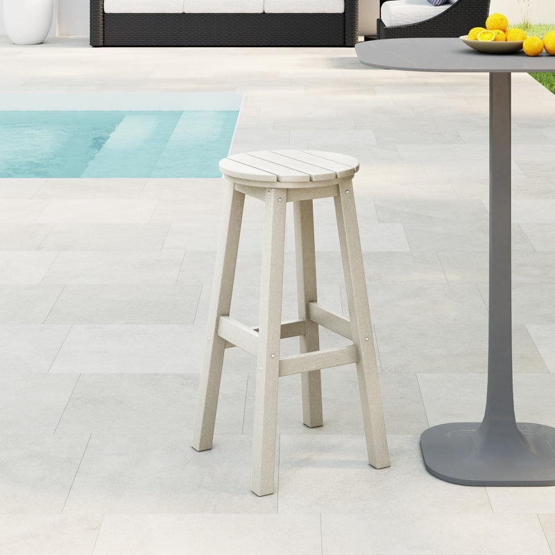Tabouret d'extérieur Laguna, Gris clair, 29"