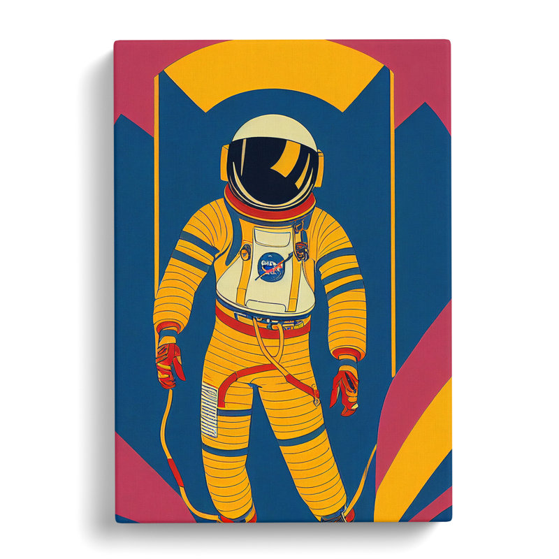 Astronaut Pop Art No.3 - Wrapped Canvas, 50cm H x 35cm W x 3cm D