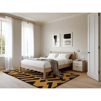 Machine Washable Trellis Black Area Rug