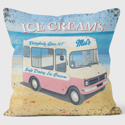 Mels Ice Creams II- Martin Wiscombe - Art Print Cushion