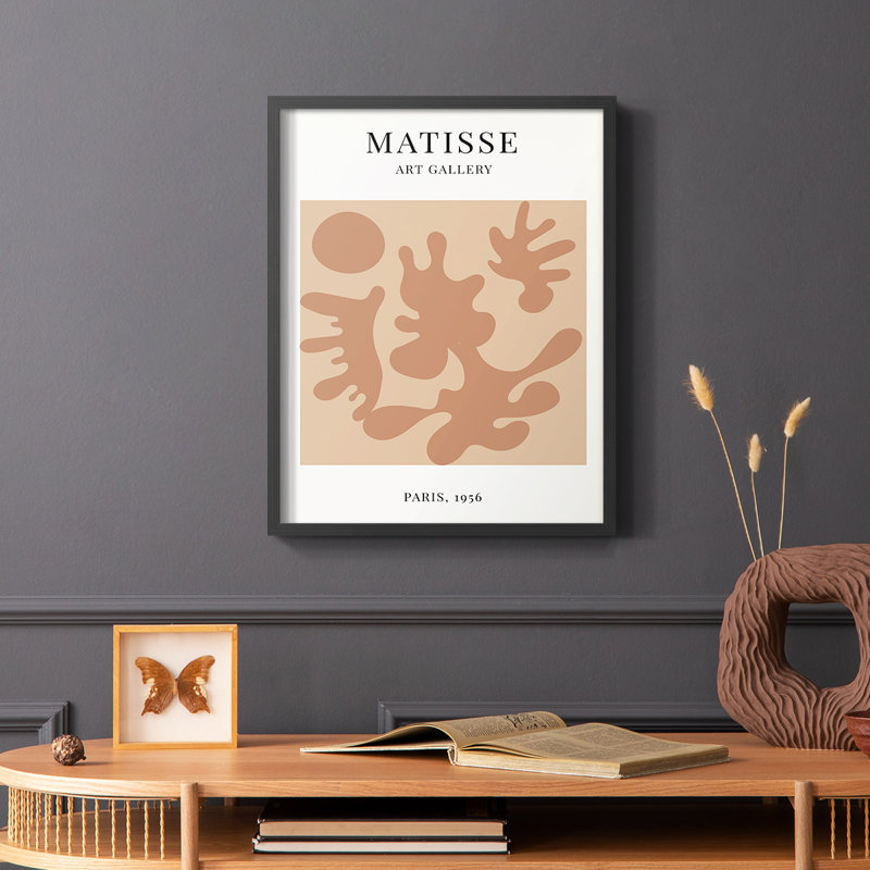 Matisse LXV III, reproduction encadrée - bois massif, Noir, H 14 po x l 11 po