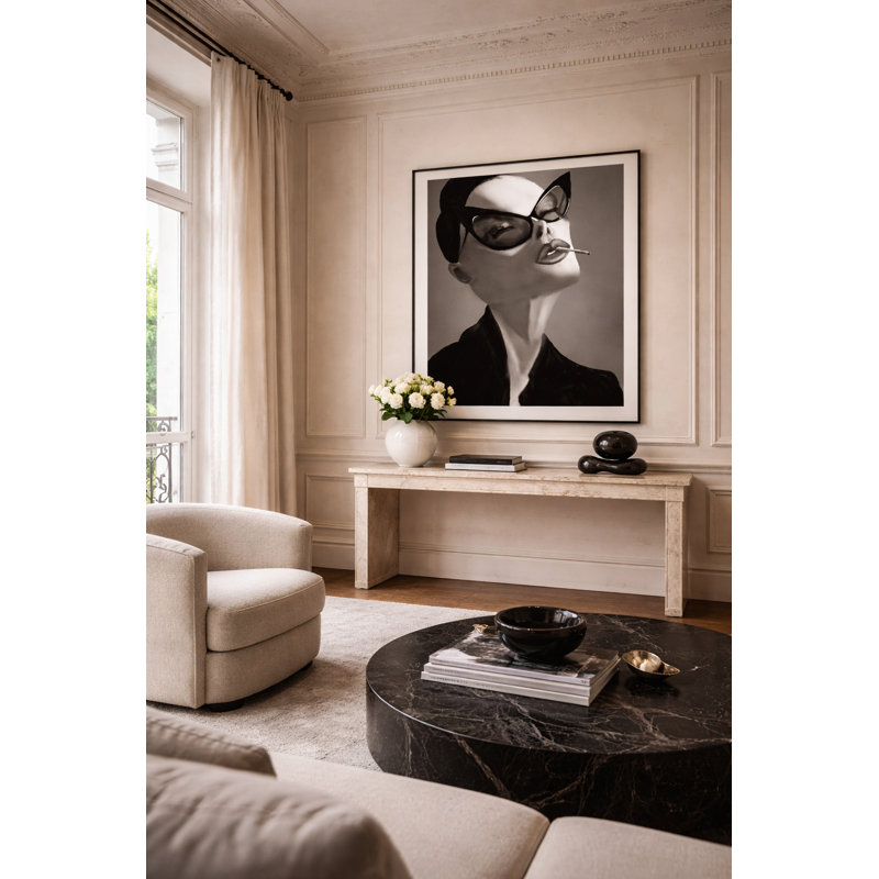 Velvet Vice Framed Canvas Wall Art by Kasian Art Studio - Brown Frame, Brown