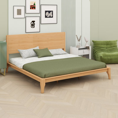 Lit plateforme en bois de bambou