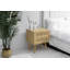 Perseus Modern Light Brown 2 Drawer Rattan Bedside Table for Bedroom
