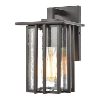 Applique murale d'extérieur 1 lumière de 10 po de hauteur Radnor - Noir mat